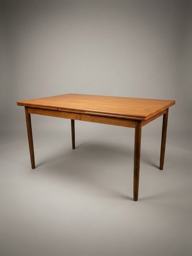 Elegant Mid-Century Danish Teak Extending Dining Table