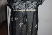 Funk Rock black lace tunic size UK12 EU40 Postage included