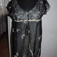 Funk Rock black lace tunic size UK12 EU40 Postage included