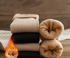 Brand New 5 Pairs 's Thermal Winter Socks, Beige/Black