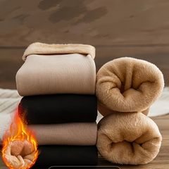 Brand New 5 Pairs 's Thermal Winter Socks, Beige/Black
