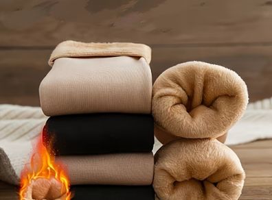 Brand New 5 Pairs 's Thermal Winter Socks, Beige/Black