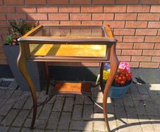 Antique Inlaid Bijouterie Display Table Neat Size