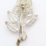 Sterling Silver Filigree Flower Brooch Image 3