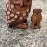 Hardwood carved Tawny owls Image 3