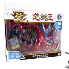 Yu-Gi-Oh! Battle Action Figures 2-Pack  Red-Eyes Black Dragon And Harpie Lady 3.75in Battle Figures Brand New Sealed