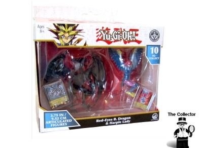 Yu-Gi-Oh! Battle Action Figures 2-Pack  Red-Eyes Black Dragon And Harpie Lady 3.75in Battle Figures Brand New Sealed