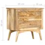 Bedside Cabinet 65x35x60 cm Solid Mango Wood Image 3