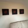 3 x Brown, Gold and Red paintings as new Image 2