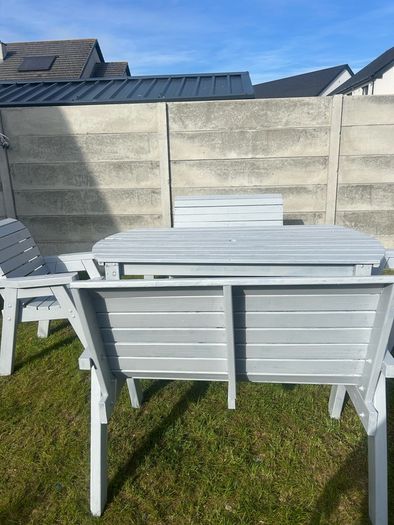 large garden table and chairs