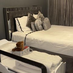 Mirror king size bed without matress for sale