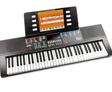 61 Key Keyboard Portable Keyboard Piano with Music Stand, Power Supply and Note Key Stickers (FREE POSTAGE)