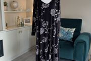 Ladies Black &amp; White Midi Dress from Evans Size UK 22-24 / EU 50-52