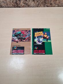 Nintendo SNES Super Nintendo instruction booklet street fighter 2 + SUPER SOCCER