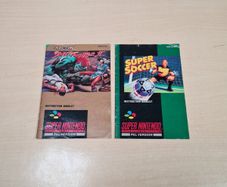 Nintendo SNES Super Nintendo instruction booklet street fighter 2 + SUPER SOCCER