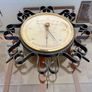 Vintage Mid Century Swiss Aneroid Barometer and Thermometer 1960s Image 2