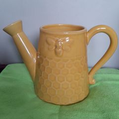 Ceramic - Watering Can - Yellow - Bee Design