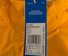 Adidas Jacket Yellow Oad Stripe Puff