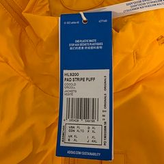 Adidas Jacket Yellow Oad Stripe Puff