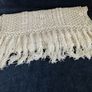 Vintage lace curtain, long narrow cotton curtain with tassel Image 5