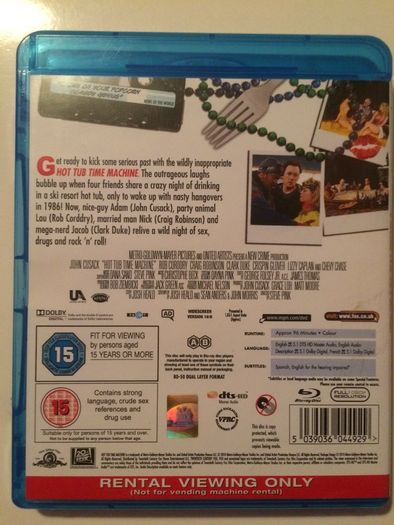 Hot Tub Time Machine [2010] John Cusack [Blu-ray Movie]