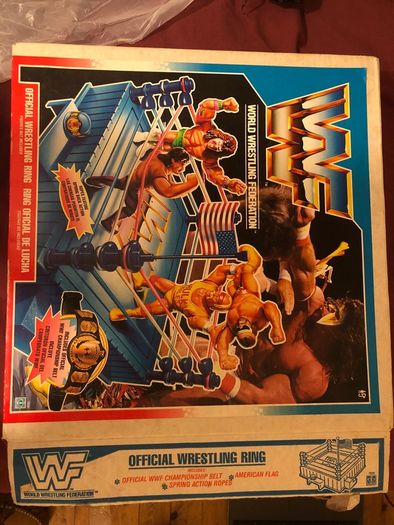 WWF Hasbro Wrestling Ring Boxed Used Great Condition