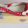 Flydoz Ladies Red Slingback Shoes With Stars & Bows New With Box Size UK4 EU37 CAN POST Image 5