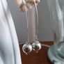 Drop silver earrings Image 3