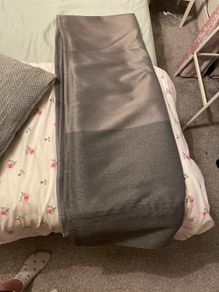 Long grey blackout curtains
