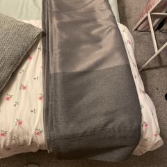 Long grey blackout curtains