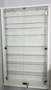 Glass Wall Display Cabinet / Vitrin - White
