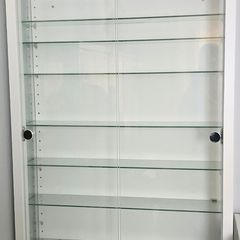 Glass Wall Display Cabinet / Vitrin - White