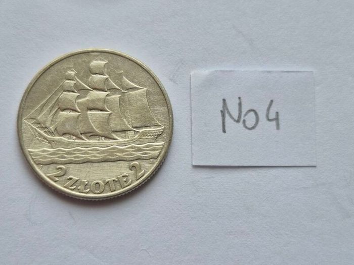 Poland 2 zlote silver coin 1936 Seaport