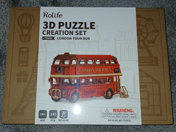 rolife london bus tour 3d model puzzle  arts and crafts gift set