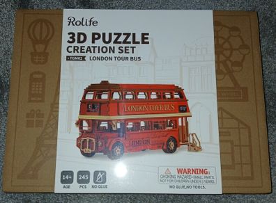 rolife london bus tour 3d model puzzle  arts and crafts gift set