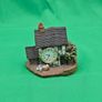 Vintage Cottage House JAPAN MOVT Quartz Clock Ornament Image 2