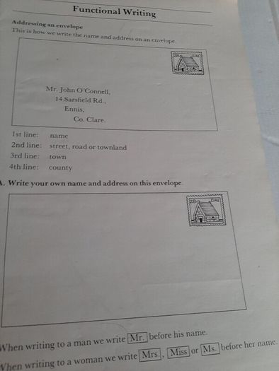 old Fallons school work book 1986