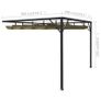 Garden Wall Gazebo with Retractable Roof 3x3 m Taupe 180 g/m Image 6