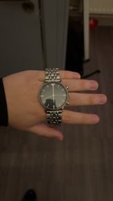 Silver Armani watch