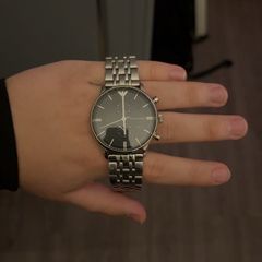Silver Armani watch