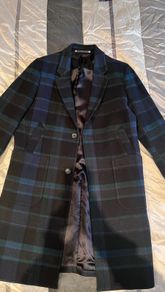 PS Paul Smith Wool Tartan Chester Overcoat  Size L