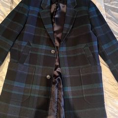 PS Paul Smith Wool Tartan Chester Overcoat  Size L