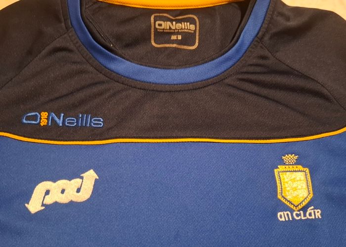 Clare GAA Official O'Neills Hurling Jersey (Youths 13 Years) FREE POST
