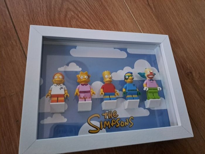 The Simpsons Lego minifigures  - framed