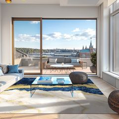 Modern Abstract Area Rug Large and Small Sizes Available