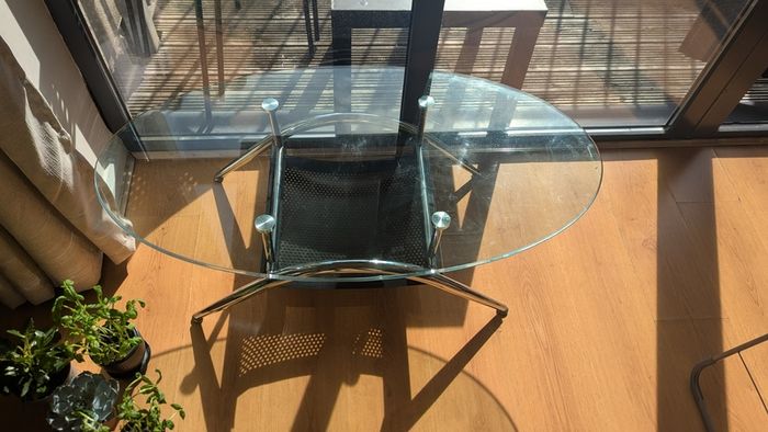 Glass coffee table