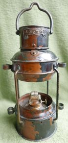 Antique Ship Anchor Brass Copper  Maritime Nautical Lamp Lantern
