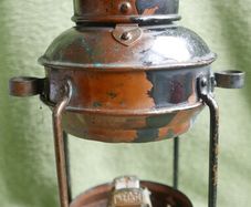 Antique Ship Anchor Brass Copper  Maritime Nautical Lamp Lantern