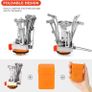 Camping Stove with Fuel Can Stabilizer, Portable Windproof Camping Gas Stove with Carry Case, Mini Foldable Gas Tank Tripod, Pocket Stove Perfect for Camping, Hiking and Trekking Image 3