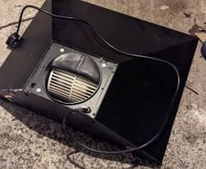 Black cooker hood